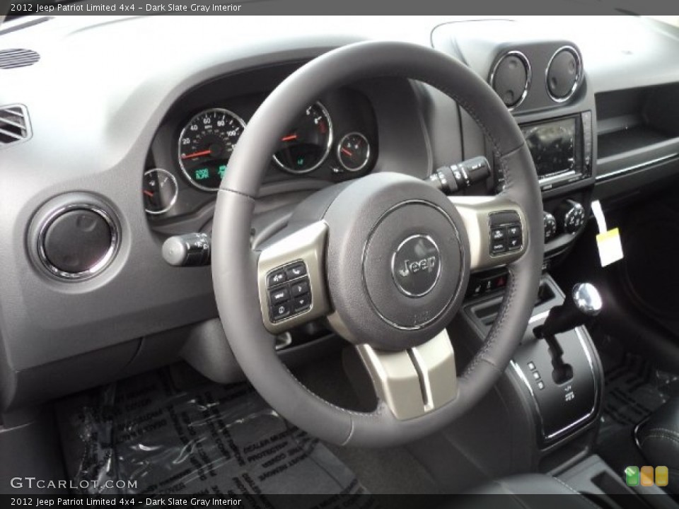 Dark Slate Gray Interior Steering Wheel for the 2012 Jeep Patriot Limited 4x4 #60040643