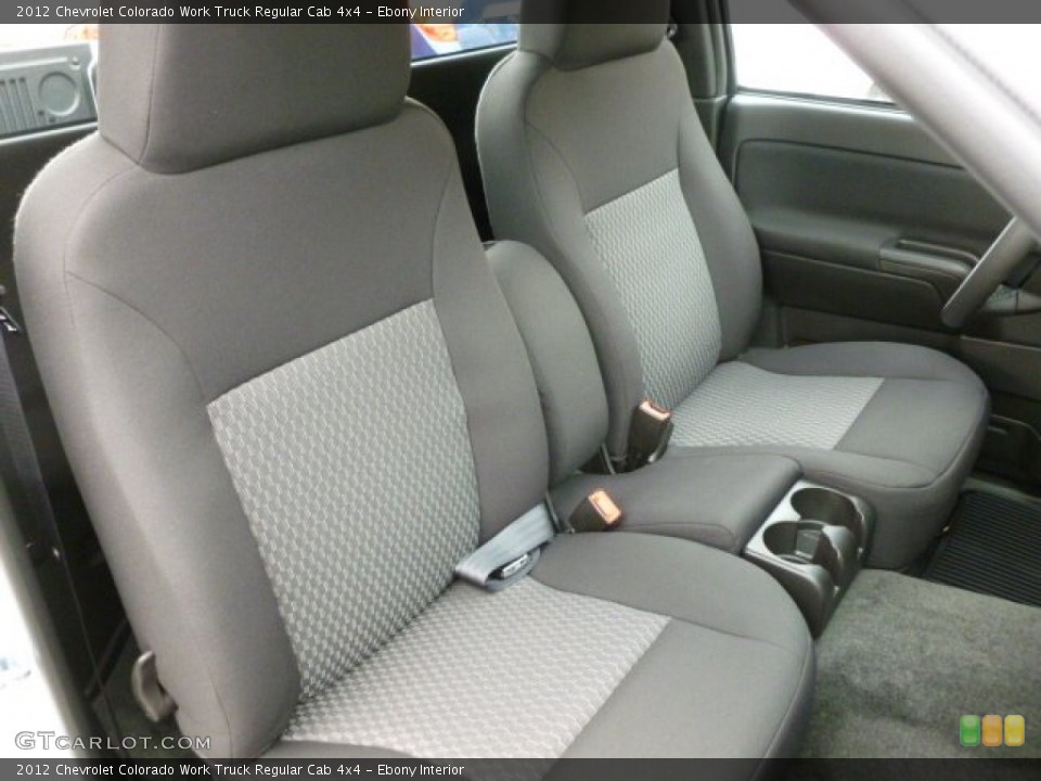 Ebony Interior Photo for the 2012 Chevrolet Colorado Work Truck Regular Cab 4x4 #60050527