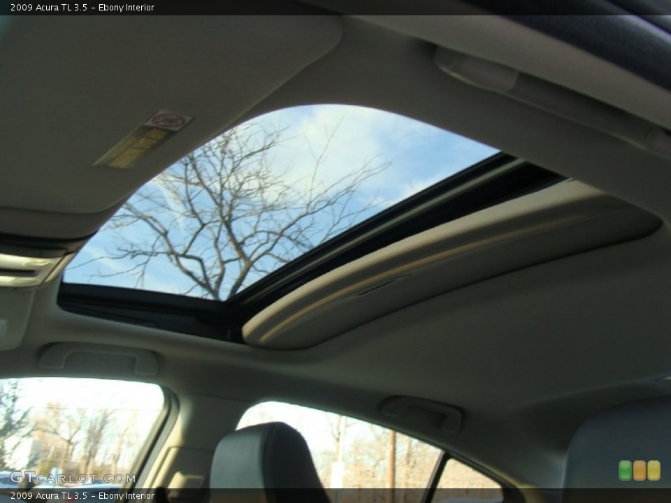 Ebony Interior Sunroof for the 2009 Acura TL 3.5 #60056514