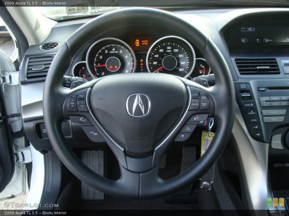 Ebony Interior Steering Wheel for the 2009 Acura TL 3.5 #60056549