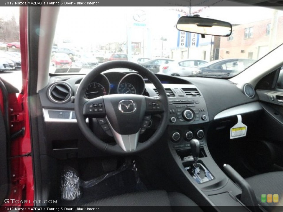Black Interior Dashboard for the 2012 Mazda MAZDA3 s Touring 5 Door #60060771