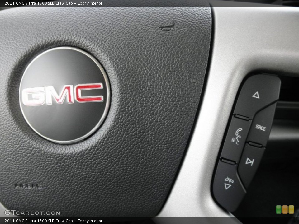 Ebony Interior Controls for the 2011 GMC Sierra 1500 SLE Crew Cab #60061521
