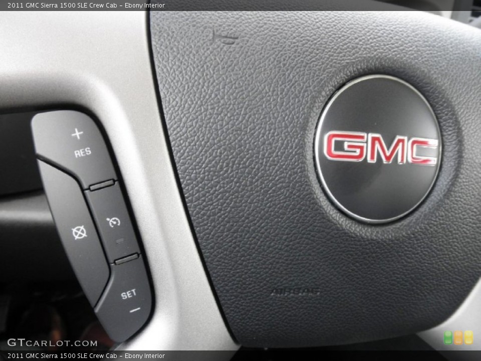 Ebony Interior Controls for the 2011 GMC Sierra 1500 SLE Crew Cab #60061529