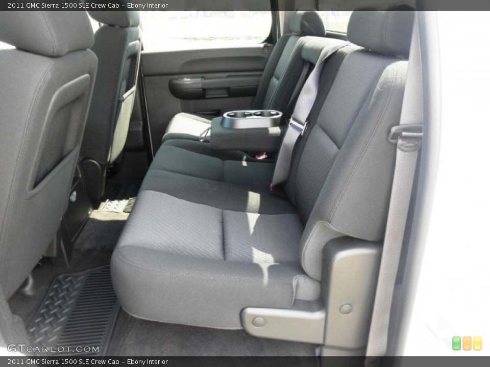 Ebony Interior Photo for the 2011 GMC Sierra 1500 SLE Crew Cab #60061566