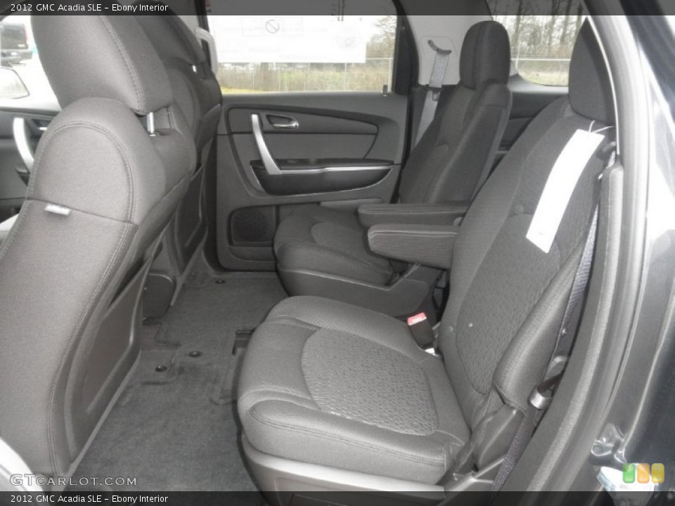 Ebony Interior Rear Seat for the 2012 GMC Acadia SLE #60062277