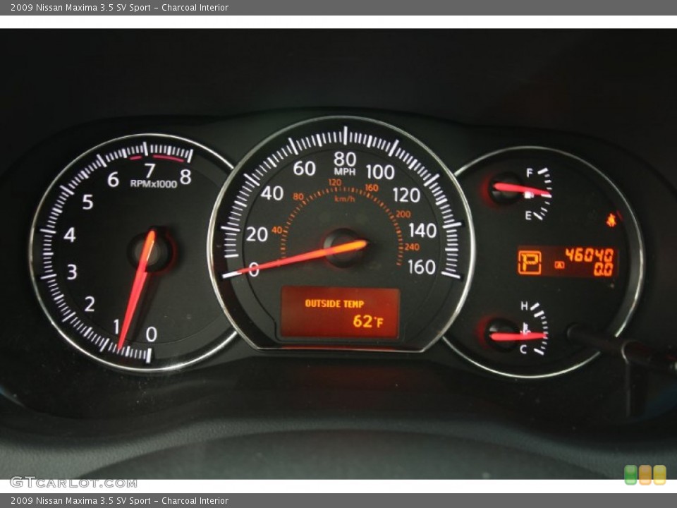 Charcoal Interior Gauges for the 2009 Nissan Maxima 3.5 SV Sport #60064170