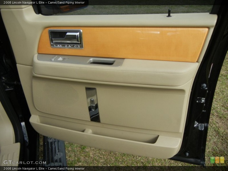 Camel/Sand Piping Interior Door Panel for the 2008 Lincoln Navigator L Elite #60064656