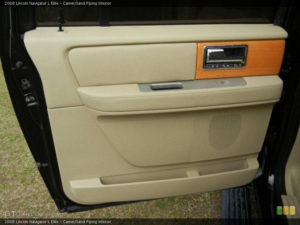 Camel/Sand Piping Interior Door Panel for the 2008 Lincoln Navigator L Elite #60064749