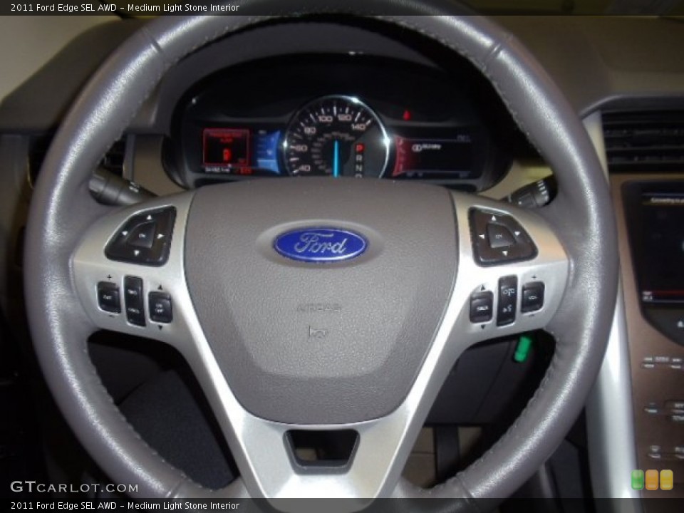 Medium Light Stone Interior Steering Wheel for the 2011 Ford Edge SEL AWD #60066828
