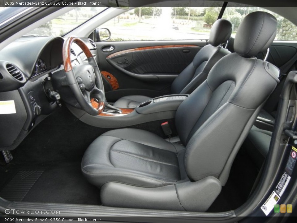 Black Interior Front Seat for the 2009 Mercedes-Benz CLK 350 Coupe #60068838