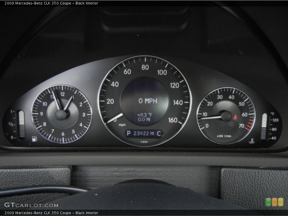 Black Interior Gauges for the 2009 Mercedes-Benz CLK 350 Coupe #60068925