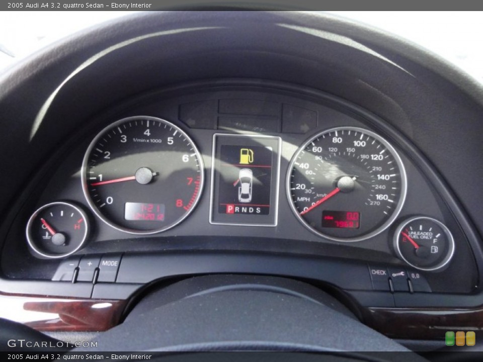 Ebony Interior Gauges for the 2005 Audi A4 3.2 quattro Sedan #60073663