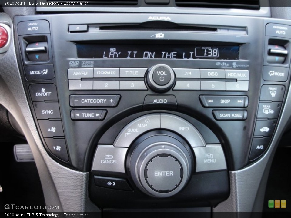 Ebony Interior Controls for the 2010 Acura TL 3.5 Technology #60074460