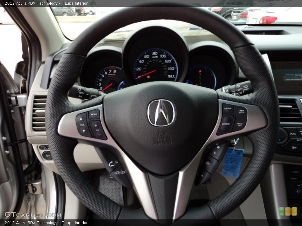 Taupe Interior Steering Wheel for the 2012 Acura RDX Technology #60074553
