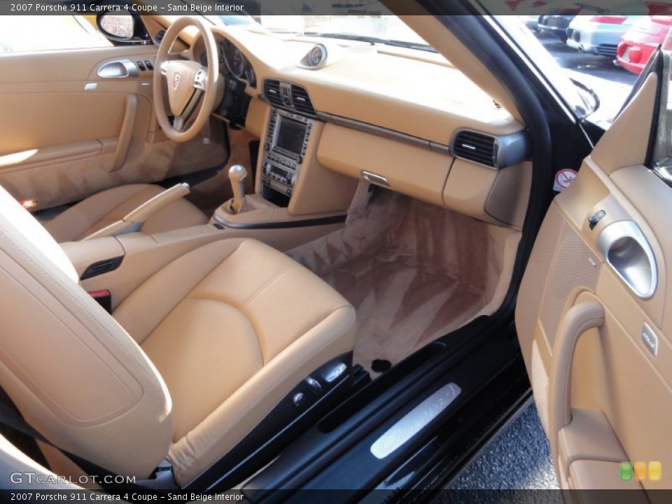 Sand Beige Interior Photo for the 2007 Porsche 911 Carrera 4 Coupe #60075937