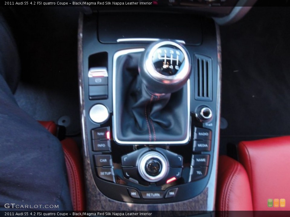 Black/Magma Red Silk Nappa Leather Interior Transmission for the 2011 Audi S5 4.2 FSI quattro Coupe #60076395