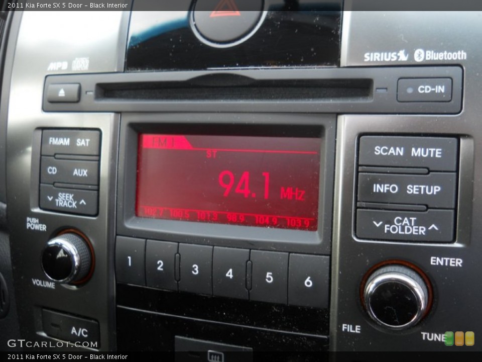 Black Interior Audio System for the 2011 Kia Forte SX 5 Door #60082848