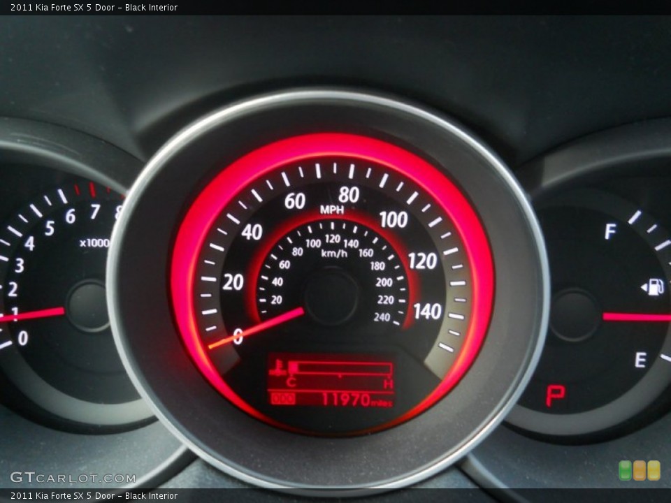 Black Interior Gauges for the 2011 Kia Forte SX 5 Door #60083020