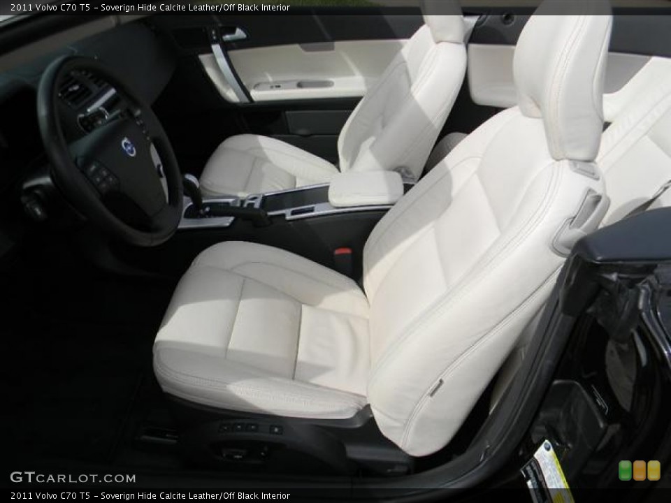 Soverign Hide Calcite Leather/Off Black Interior Front Seat for the 2011 Volvo C70 T5 #60084369