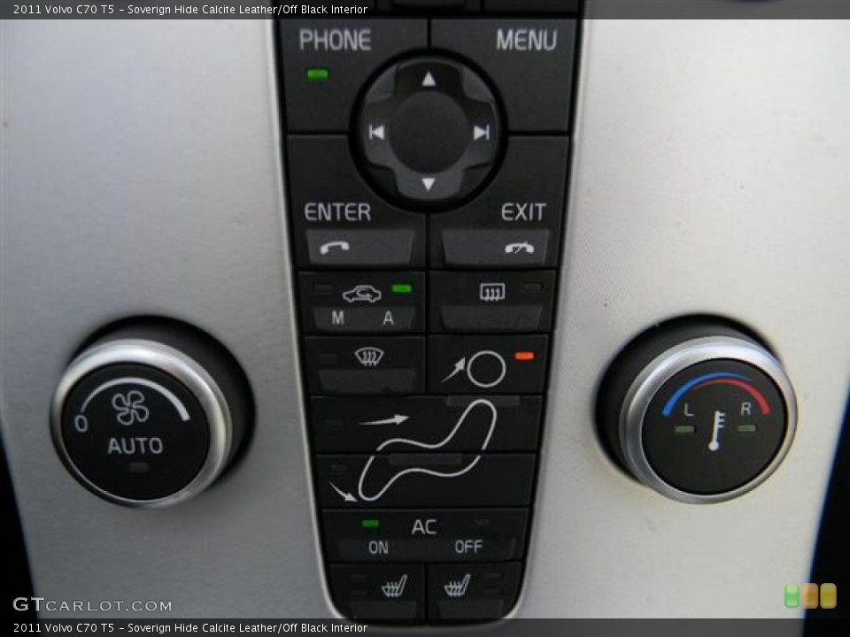Soverign Hide Calcite Leather/Off Black Interior Controls for the 2011 Volvo C70 T5 #60084408