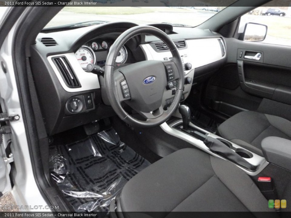 Charcoal Black Interior Prime Interior for the 2011 Ford Focus SES Sedan #60086943