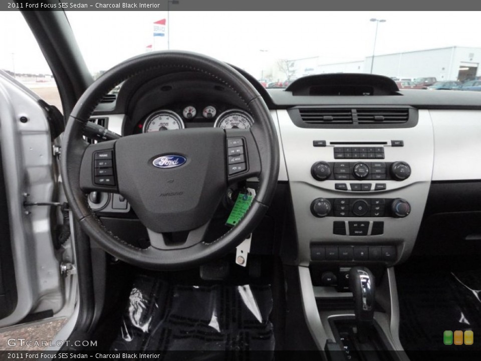 Charcoal Black Interior Dashboard for the 2011 Ford Focus SES Sedan #60086970