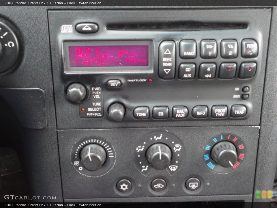 Dark Pewter Interior Controls for the 2004 Pontiac Grand Prix GT Sedan #60089262
