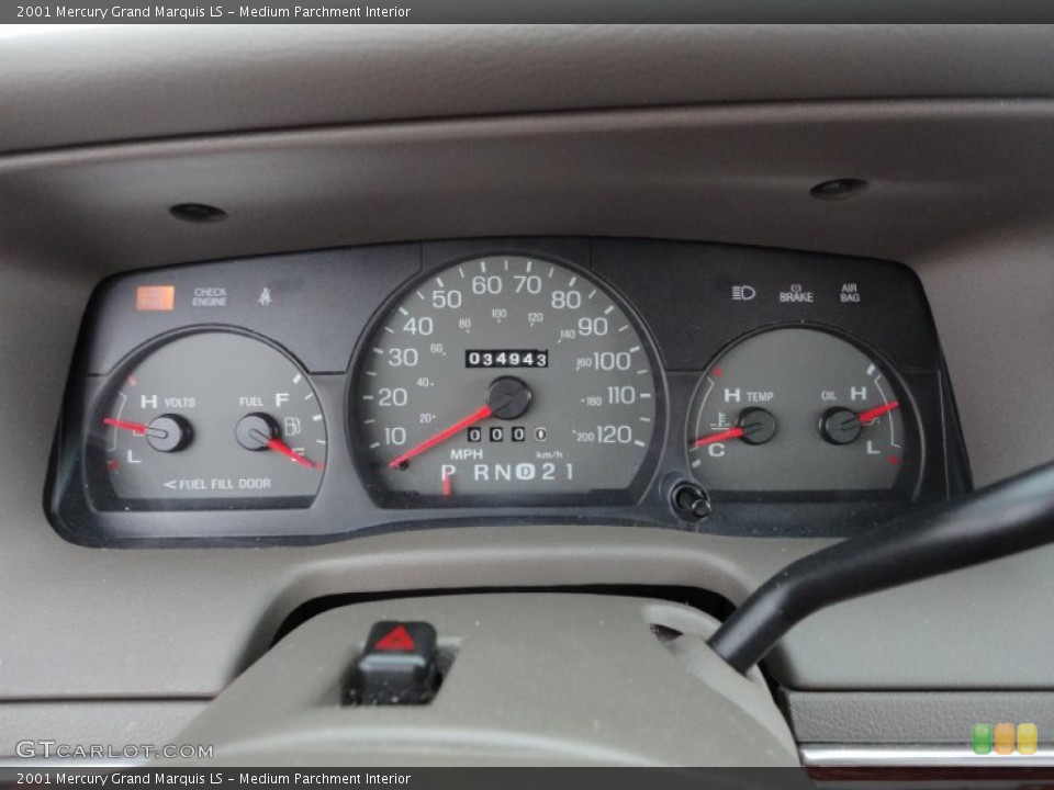 Medium Parchment Interior Gauges for the 2001 Mercury Grand Marquis LS #60089886