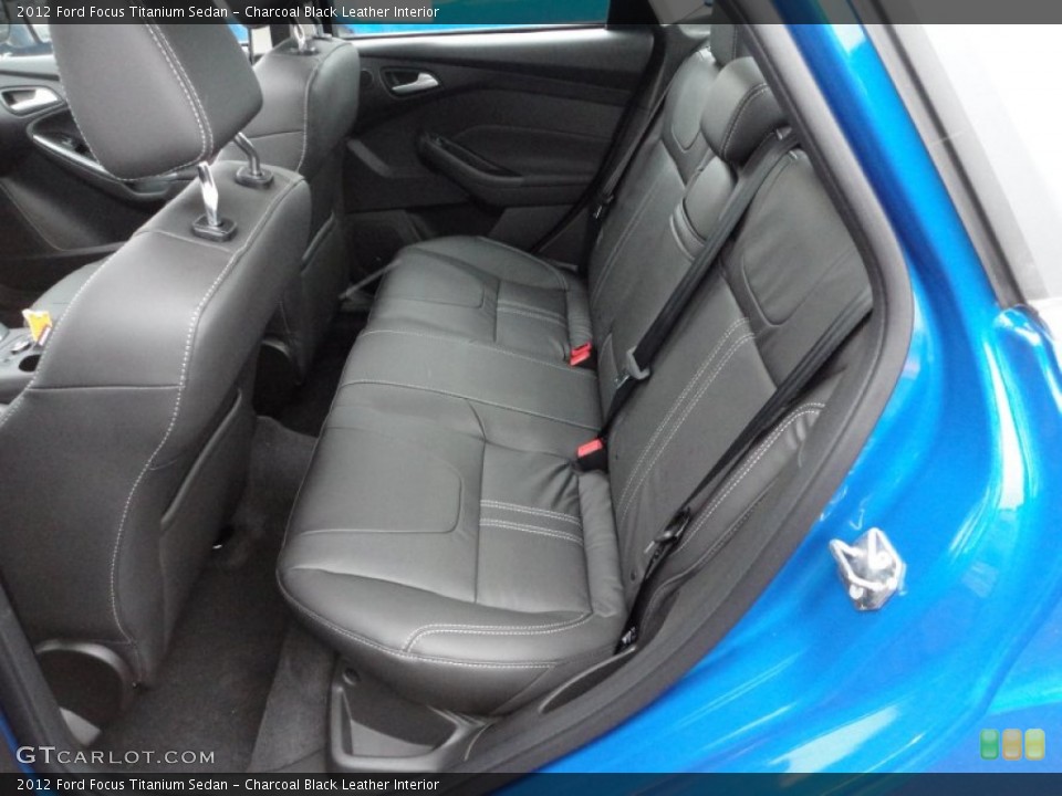 Charcoal Black Leather Interior Photo for the 2012 Ford Focus Titanium Sedan #60090006