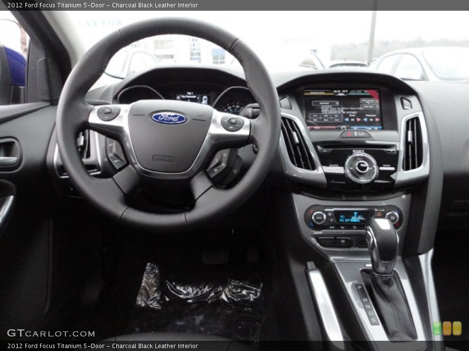 Charcoal Black Leather Interior Dashboard for the 2012 Ford Focus Titanium 5-Door #60090464