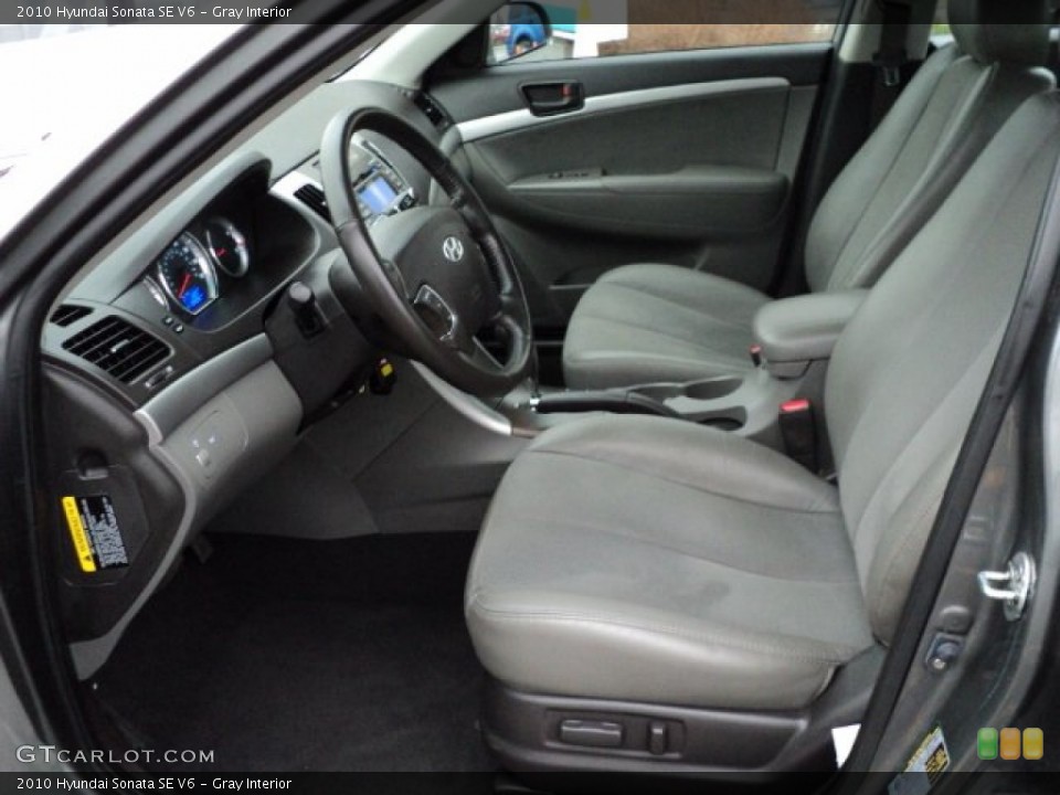 Gray Interior Photo for the 2010 Hyundai Sonata SE V6 #60093786