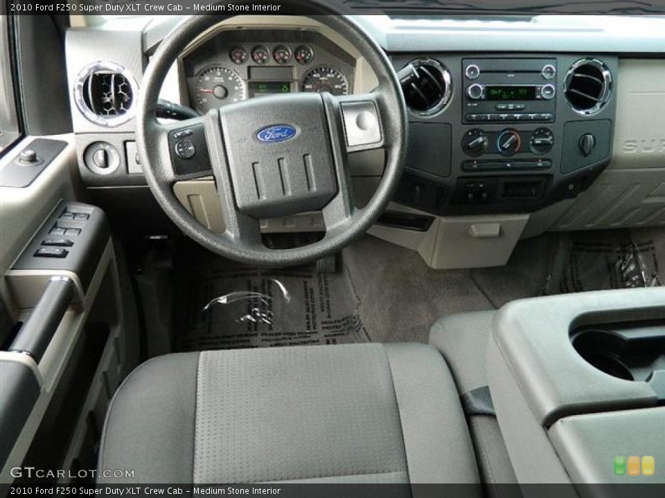 Medium Stone Interior Dashboard for the 2010 Ford F250 Super Duty XLT Crew Cab #60096459