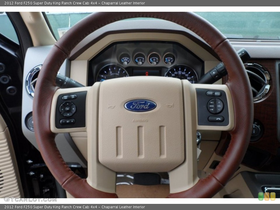Chaparral Leather Interior Steering Wheel for the 2012 Ford F250 Super Duty King Ranch Crew Cab 4x4 #60103413