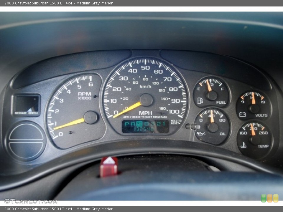 Medium Gray Interior Gauges for the 2000 Chevrolet Suburban 1500 LT 4x4 #60106869