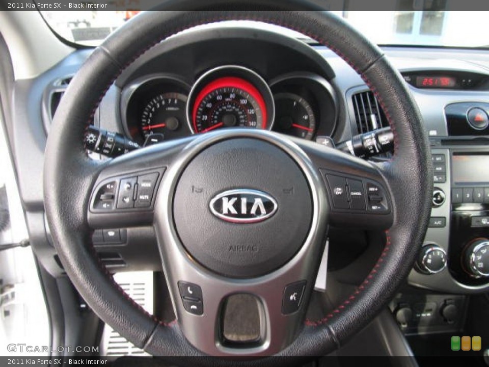 Black Interior Steering Wheel for the 2011 Kia Forte SX #60109515