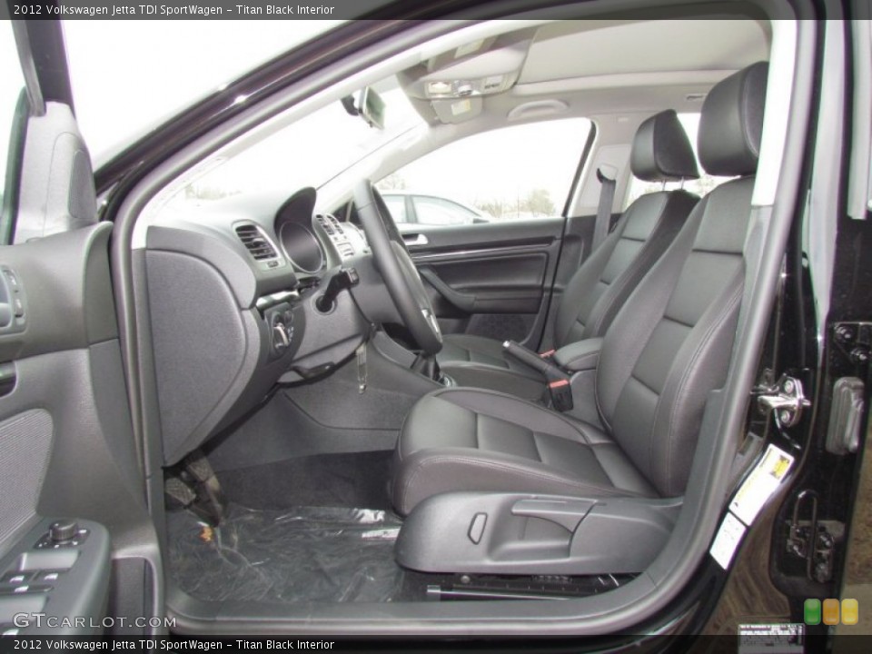 Titan Black Interior Front Seat for the 2012 Volkswagen Jetta TDI SportWagen #60114966