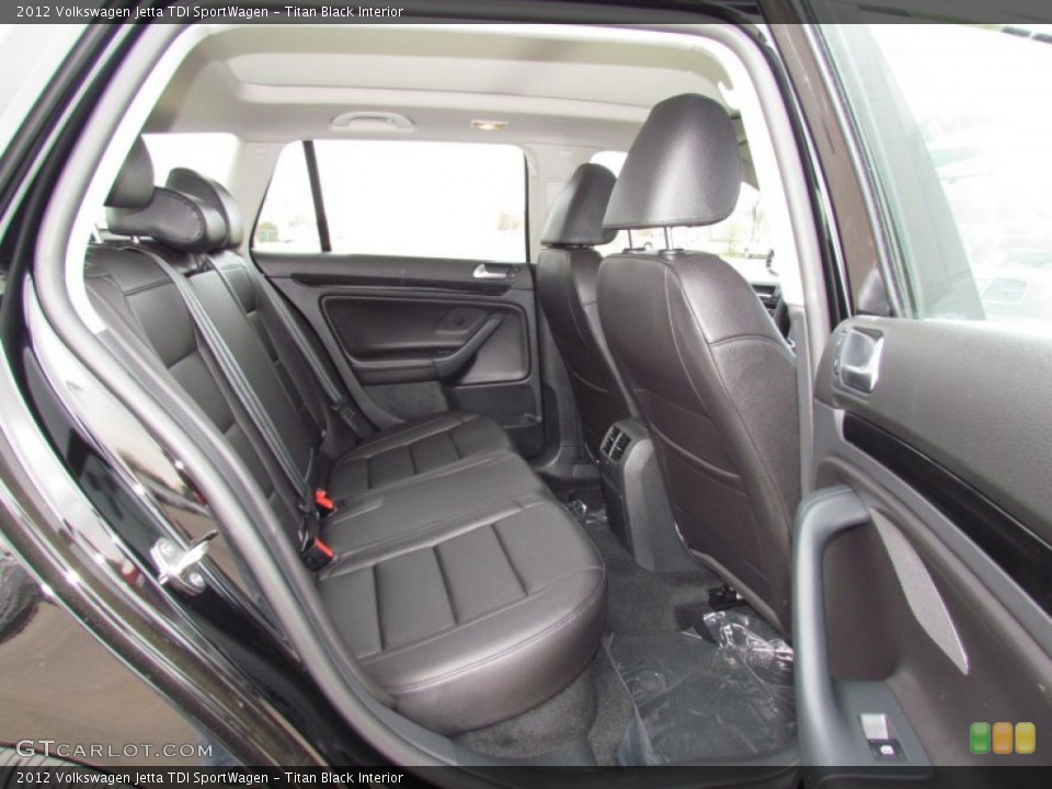 Titan Black Interior Rear Seat for the 2012 Volkswagen Jetta TDI SportWagen #60114975