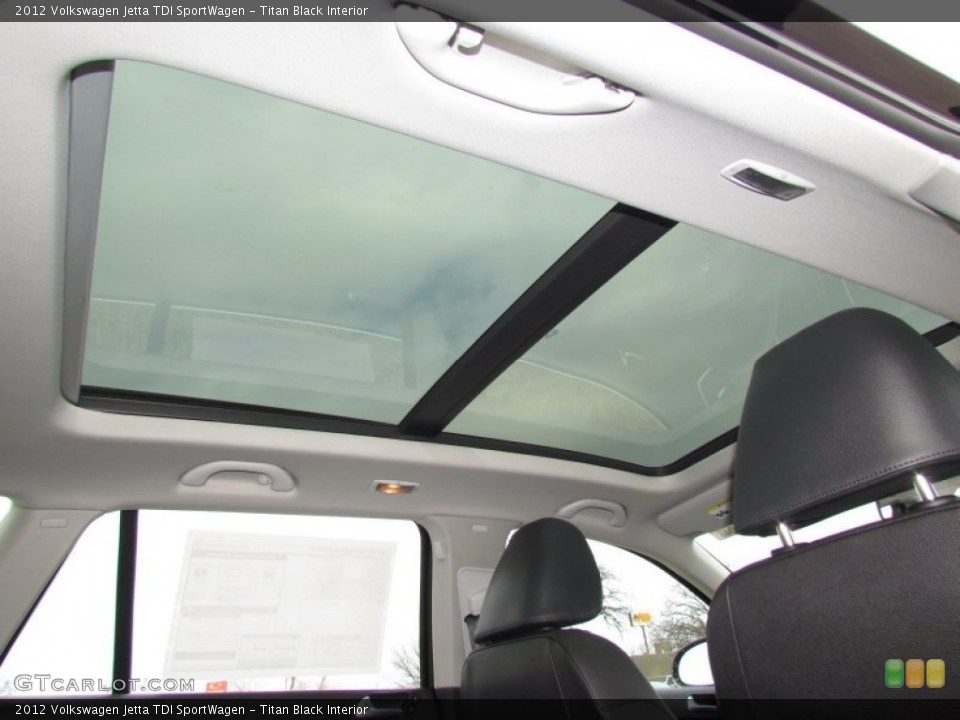 Titan Black Interior Sunroof for the 2012 Volkswagen Jetta TDI SportWagen #60114995