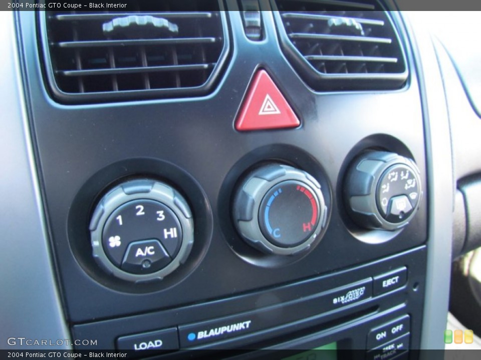 Black Interior Controls for the 2004 Pontiac GTO Coupe #60116757