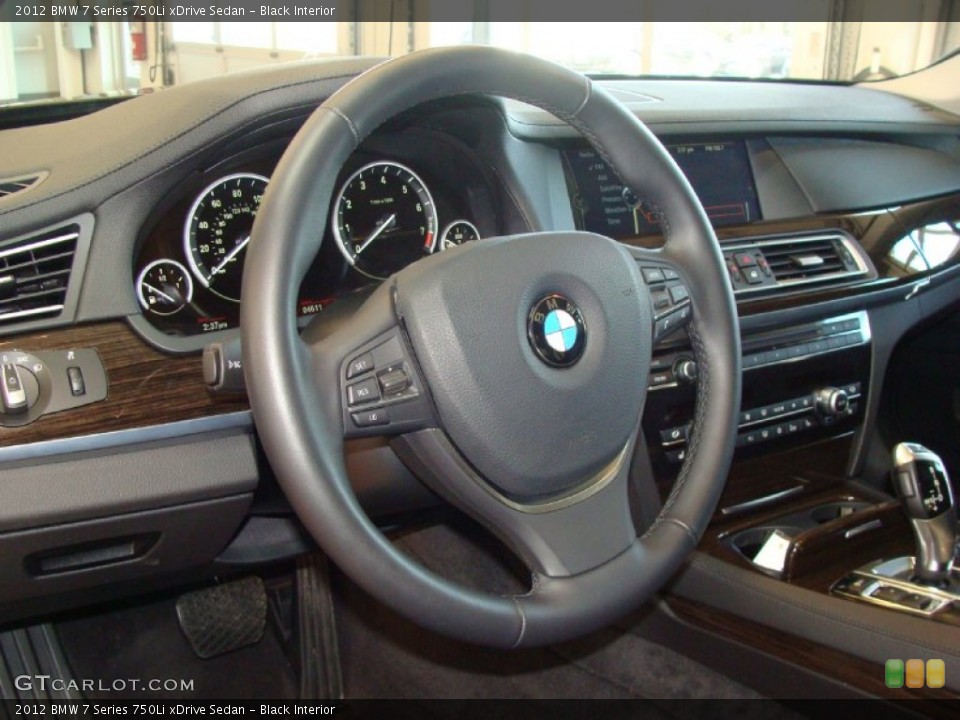Black Interior Steering Wheel for the 2012 BMW 7 Series 750Li xDrive Sedan #60117663