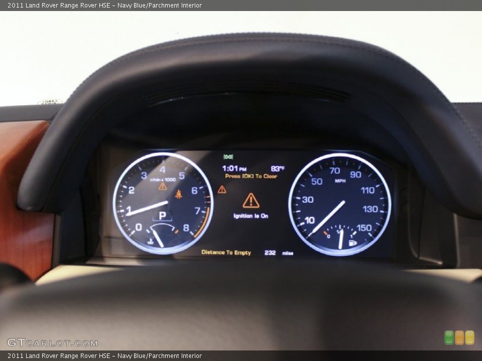 Navy Blue/Parchment Interior Gauges for the 2011 Land Rover Range Rover HSE #60120988