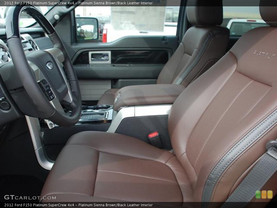 Platinum Sienna Brown/Black Leather Interior Photo for the 2012 Ford F150 Platinum SuperCrew 4x4 #60124602