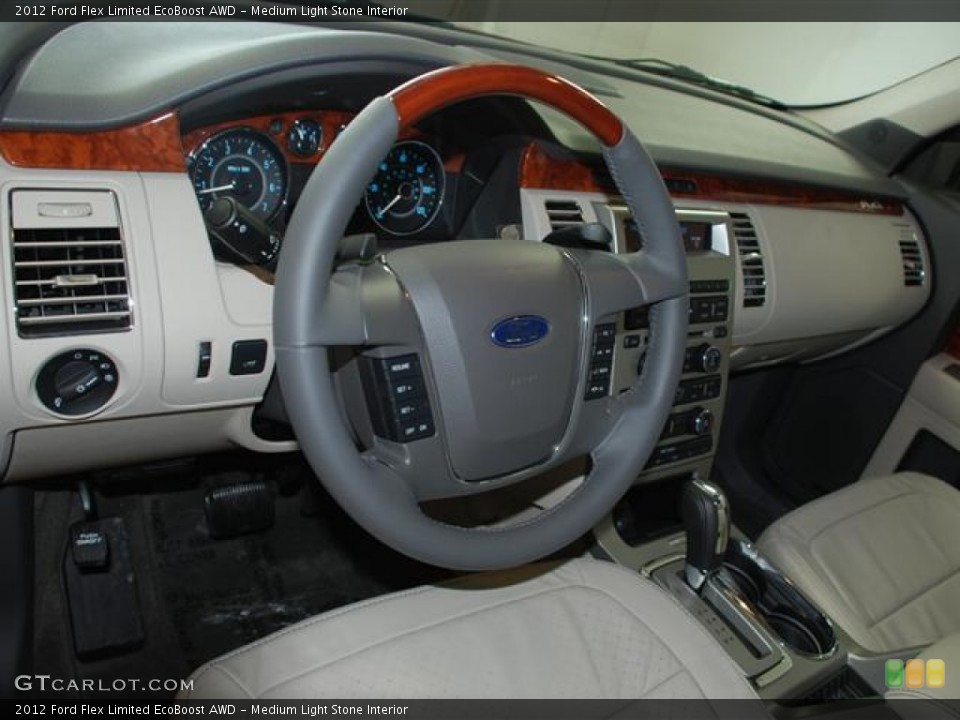 Medium Light Stone Interior Steering Wheel for the 2012 Ford Flex Limited EcoBoost AWD #60125232