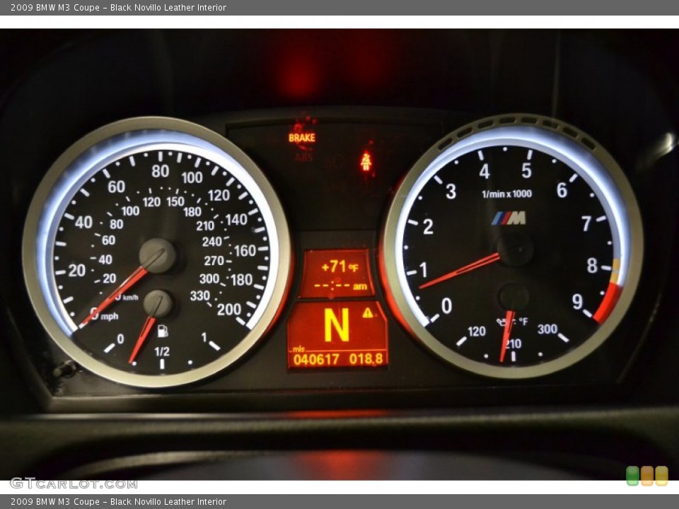 Black Novillo Leather Interior Gauges for the 2009 BMW M3 Coupe #60125952