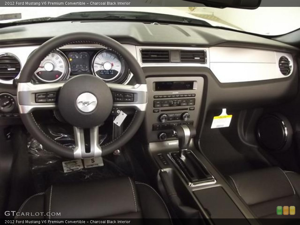 Charcoal Black Interior Dashboard for the 2012 Ford Mustang V6 Premium Convertible #60126732