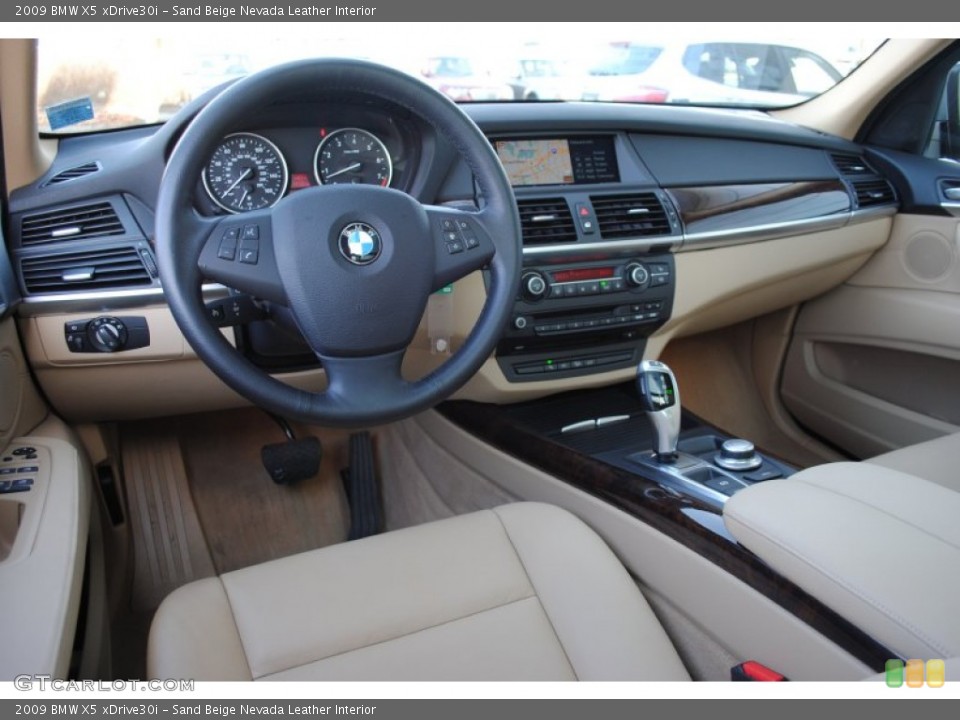 Sand Beige Nevada Leather Interior Prime Interior for the 2009 BMW X5 xDrive30i #60129043