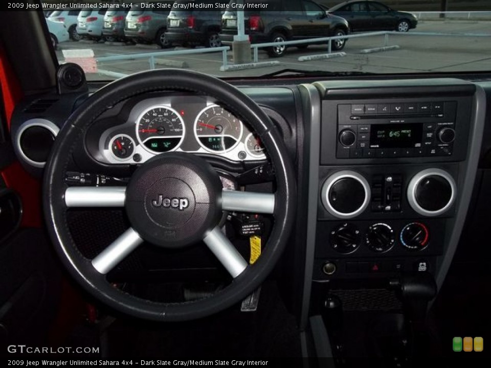 Dark Slate Gray/Medium Slate Gray Interior Dashboard for the 2009 Jeep Wrangler Unlimited Sahara 4x4 #60129441