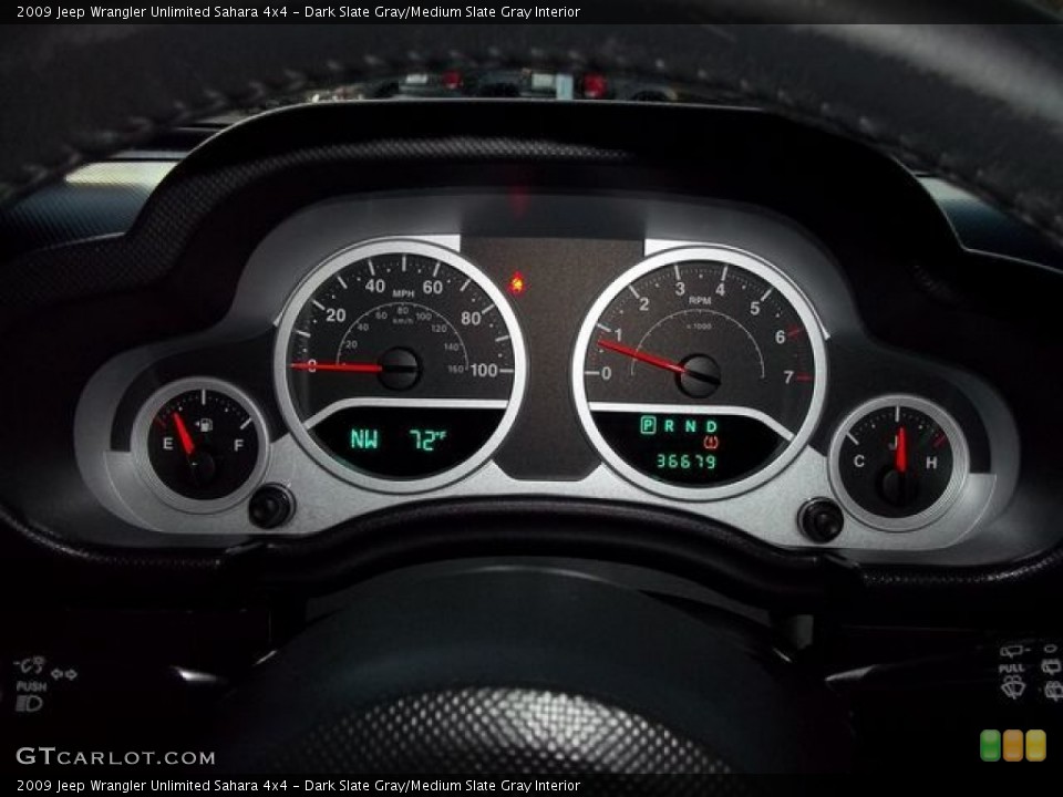 Dark Slate Gray/Medium Slate Gray Interior Gauges for the 2009 Jeep Wrangler Unlimited Sahara 4x4 #60129461