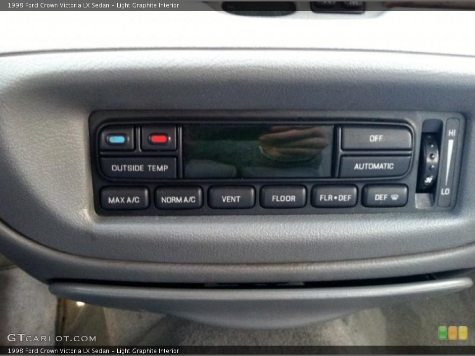 Light Graphite Interior Controls for the 1998 Ford Crown Victoria LX Sedan #60130179