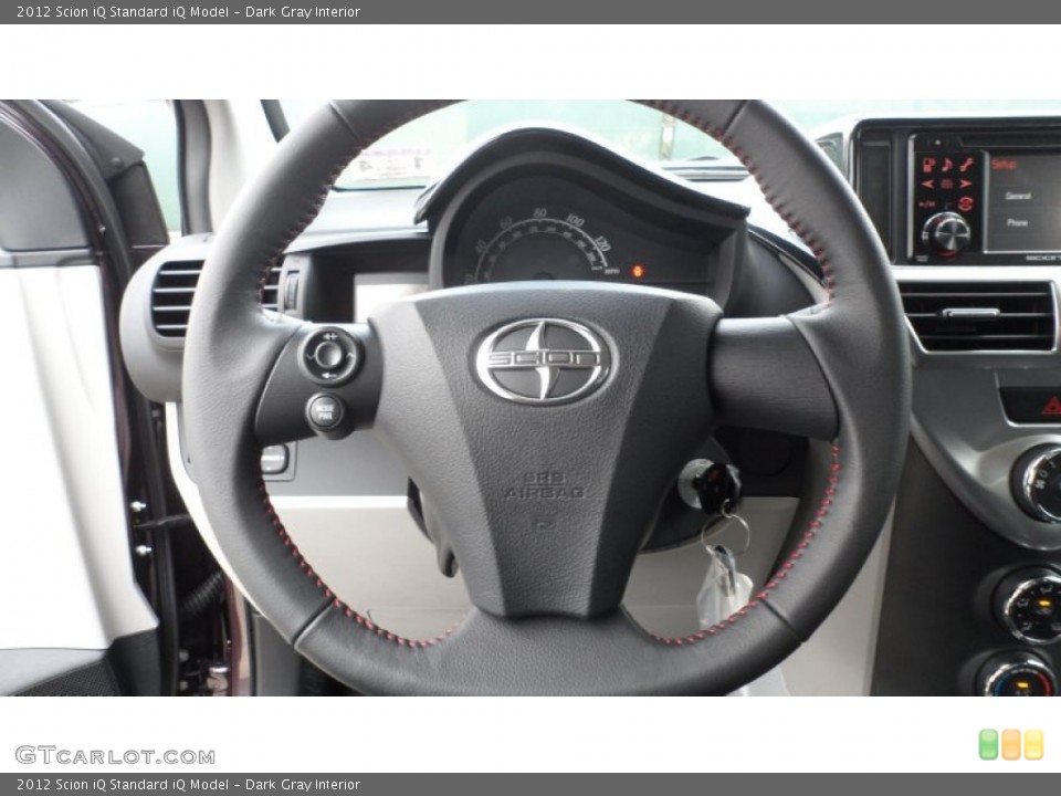 Dark Gray Interior Steering Wheel for the 2012 Scion iQ  #60134064